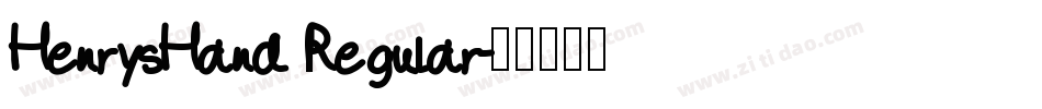 HenrysHand Regular字体转换